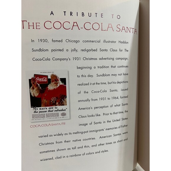 Vintage Twas The Night Before Christmas Hardcover Book Hallmark 2001 Coca-Cola - Picture 7 of 9